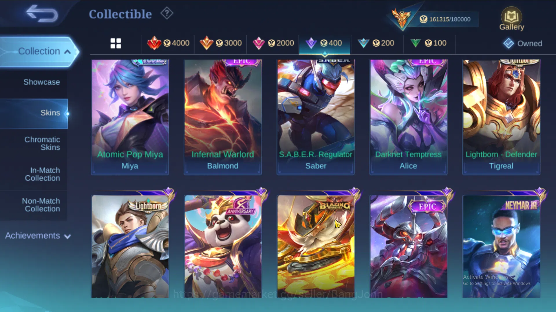 Mobile Legends: Bang Bang Accounts Hero 131 | skin 501 | legend alucard, aot yin, kof image 10