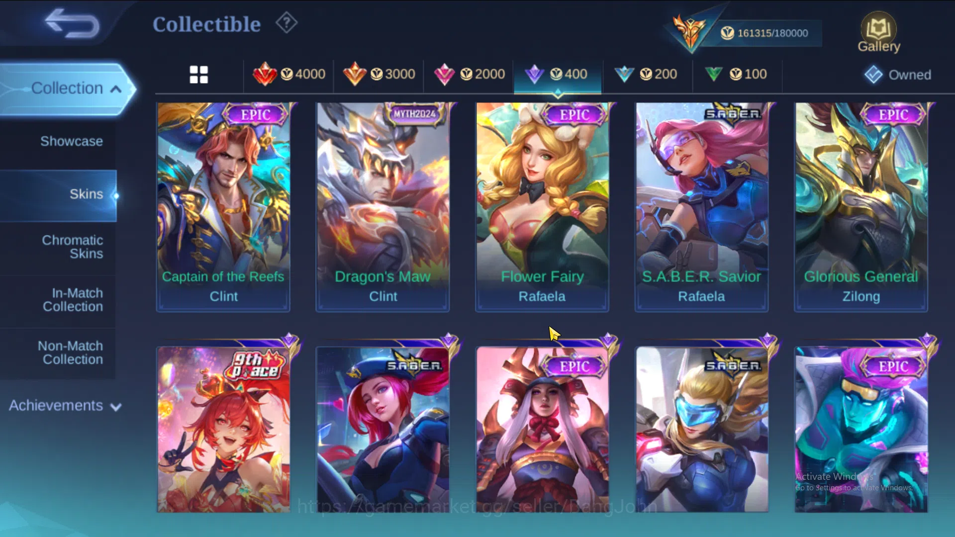 Mobile Legends: Bang Bang Accounts Hero 131 | skin 501 | legend alucard, aot yin, kof image 11