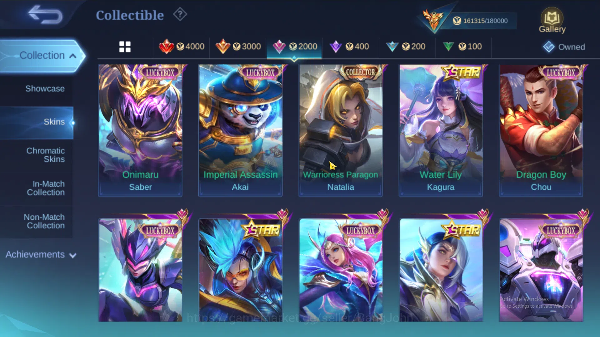 Mobile Legends: Bang Bang Accounts Hero 131 | skin 501 | legend alucard, aot yin, kof image 8