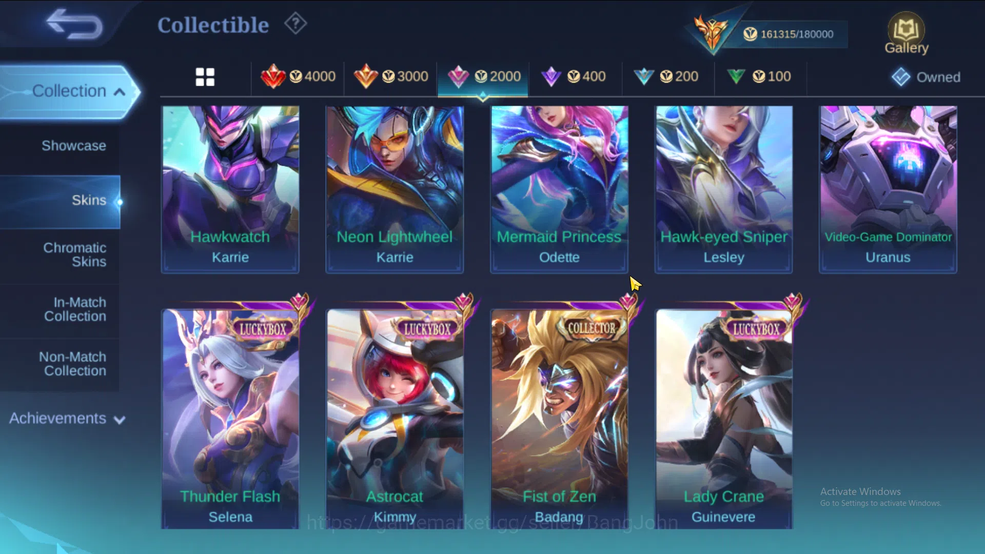 Mobile Legends: Bang Bang Accounts Hero 131 | skin 501 | legend alucard, aot yin, kof image 9
