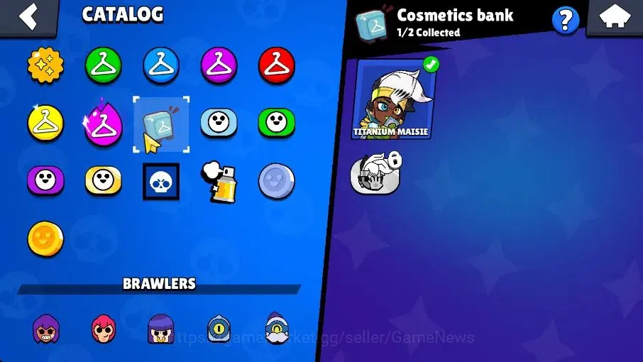 Brawl Stars Accounts 977 Trophy|11K Coins 4K PP|13 Brawlers 1 Max Lvl [Shelly]|8 Skins|2 Epic [Titanium Maisie] 2 SR|CN 10