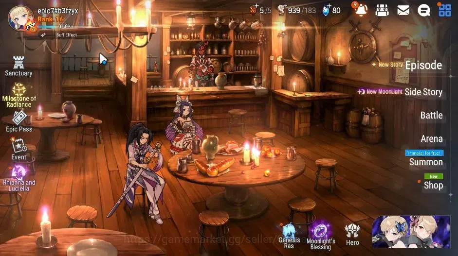 Epic Seven Accounts GLOBAL Unverif|NewEra|2 ML {SN Yulha,ATywin)+Arunk image 1