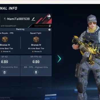 Blood Strike Accounts Others ASIA|Eternal Gun:MP7-Burning|1 Ultar & 1 Legendary Gun|1 Name-Changing Card|Check SS BS3564B