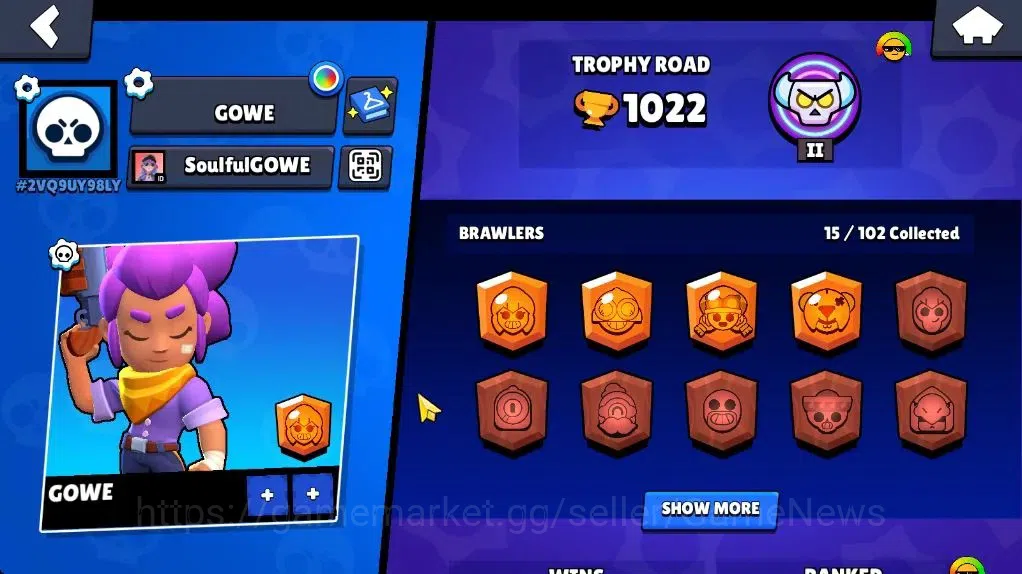 Brawl Stars Accounts 1022 Trophy|15 Brawler 1 Max Lvl (Shelly) |7 Spray image 2
