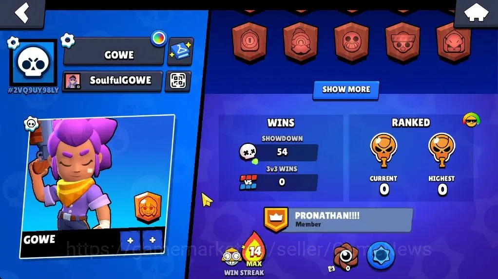Brawl Stars Accounts 1022 Trophy|15 Brawler 1 Max Lvl (Shelly) |7 Spray image 3