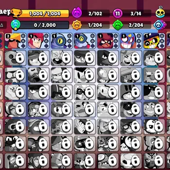 Brawl Stars Accounts 1004 Trophy|14 Brawlers 3 Max Lvl [Edgar,Bea,Shelly]|8 Skins|1 Myth Skins [Rude Lou] 1 Epic|3K Bling|CN