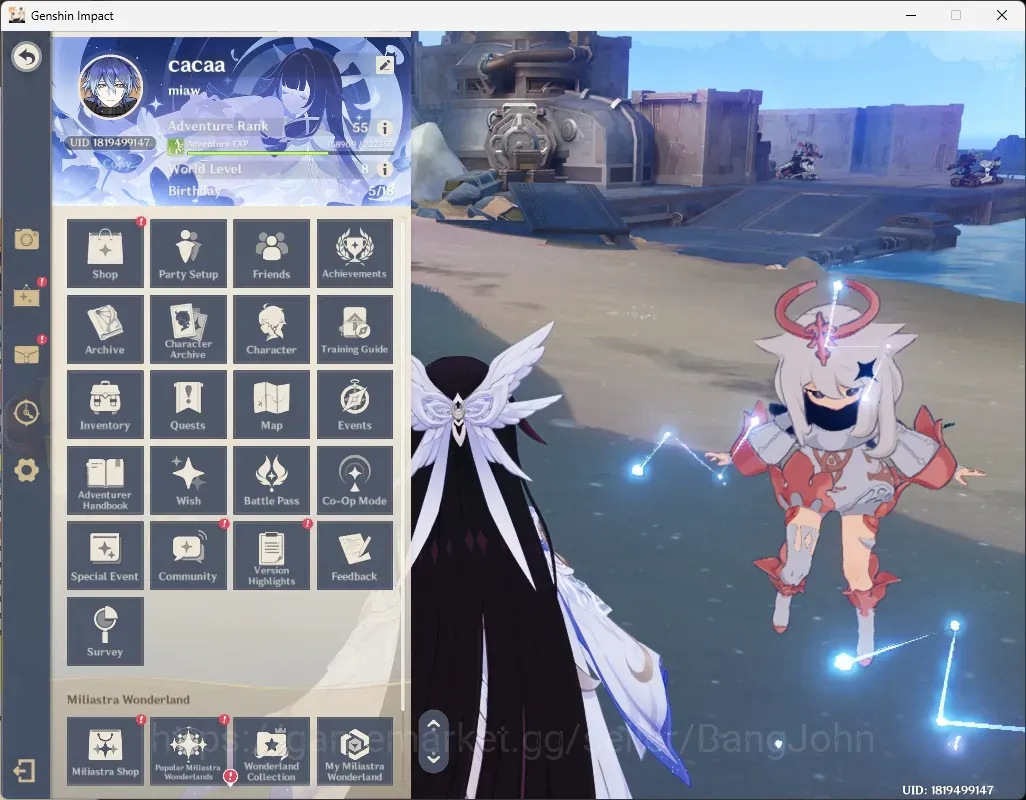 Genshin Impact Accounts Others ASIA|AR 55|4 Limit|Flins,Columbina,Sandrome,Zibai|0 Wp6Star|Primo 44|USN Unset|MC Male|More 1