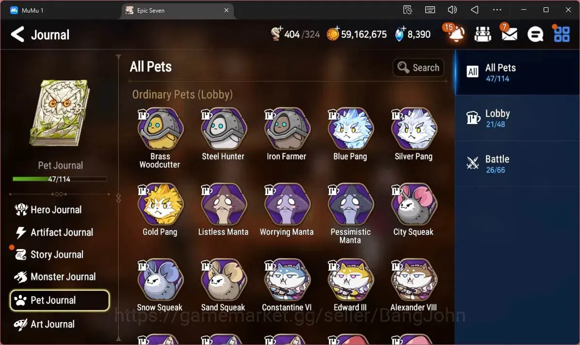 Epic Seven Accounts High-End Global Unverif |12 ML(NM Luna,RO Light,C Lilias,DD Ray,Byblis,SB Sezan,Zio Etc)|PoH ON|SS 15