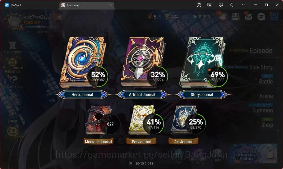 Epic Seven Accounts High-End Global Unverif |12 ML(NM Luna,RO Light,C Lilias,DD Ray,Byblis,SB Sezan,Zio Etc)|PoH ON|SS 3