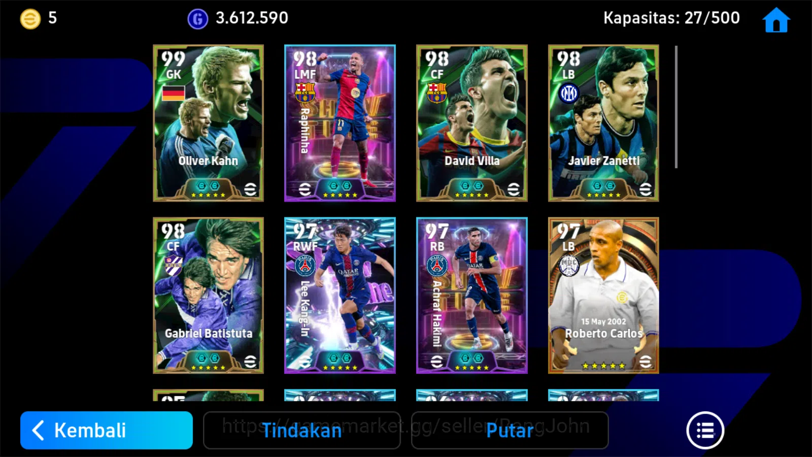 eFootball Accounts Power 3176 | david villa blitz,rapinha showtime,ha image 4
