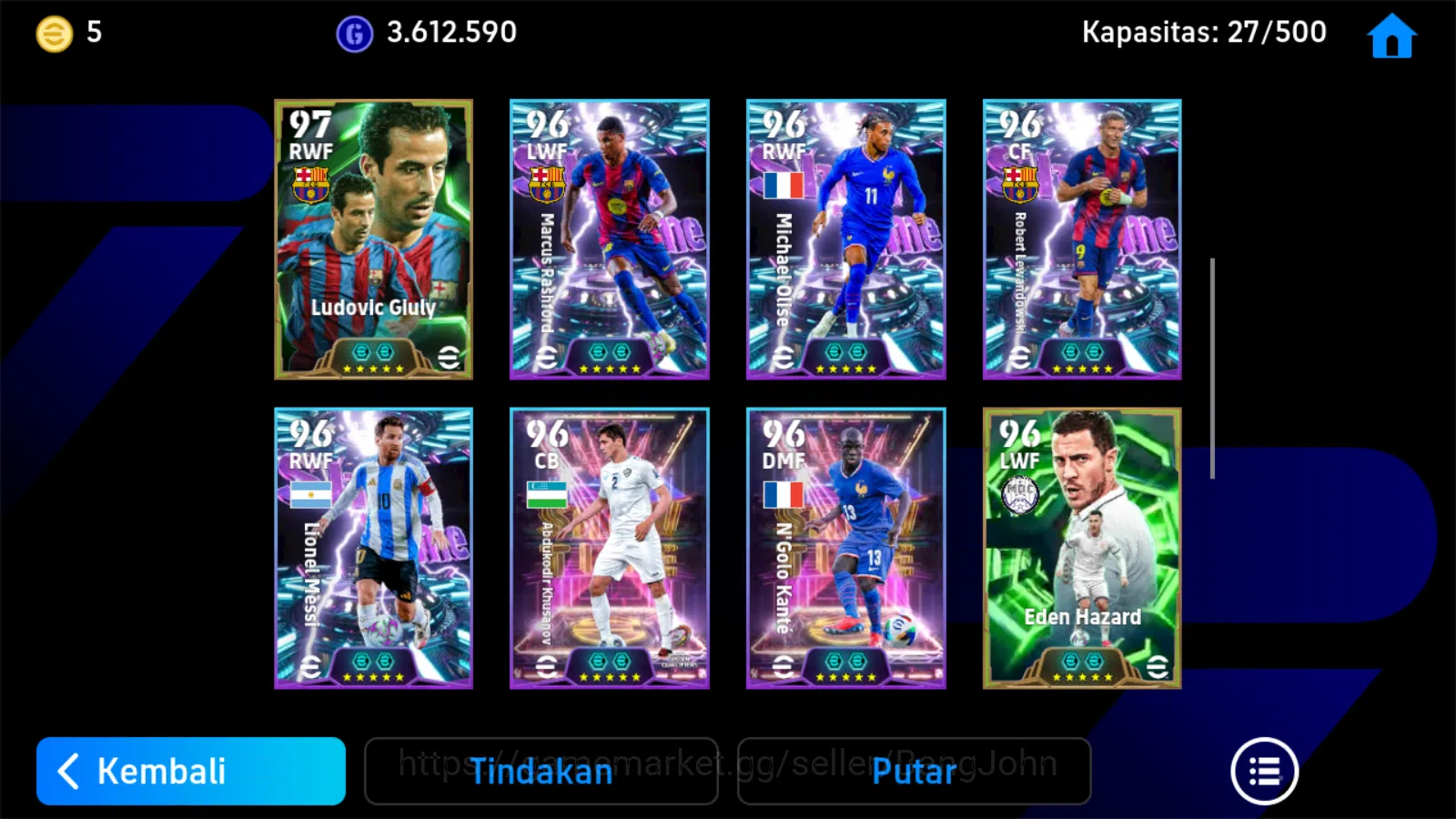 eFootball Accounts Power 3176 | david villa blitz,rapinha showtime,ha image 5