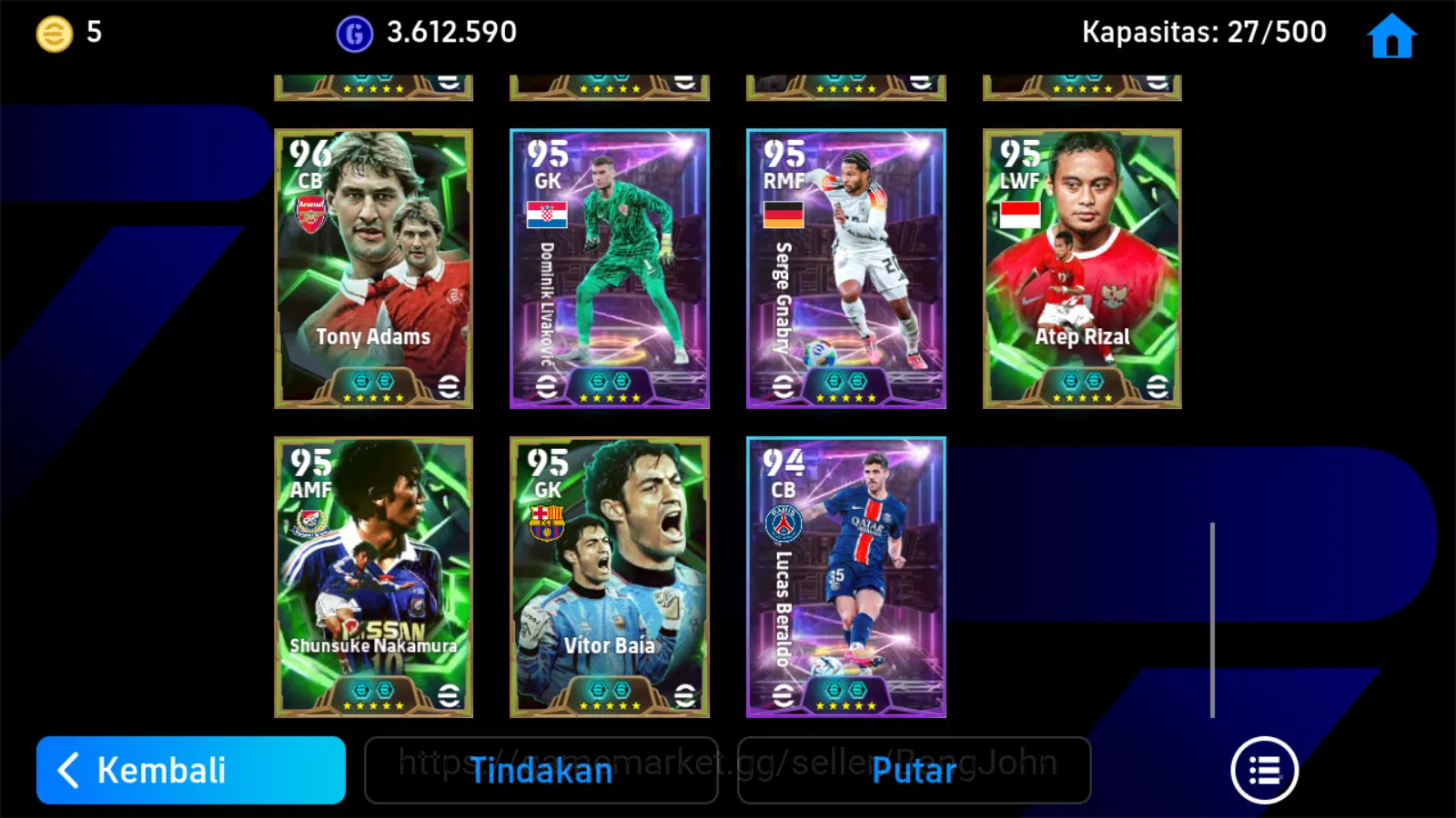 eFootball Accounts Power 3176 | david villa blitz,rapinha showtime,ha image 7