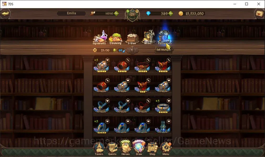 The Seven Deadly Sins: Grand Cross Accounts Global|750K CC| 389 Dm |1 LR+1 UR+Collab Re Zero|H image 14