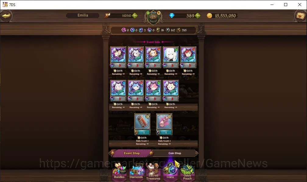 The Seven Deadly Sins: Grand Cross Accounts Global|750K CC| 389 Dm |1 LR+1 UR+Collab Re Zero|H image 9