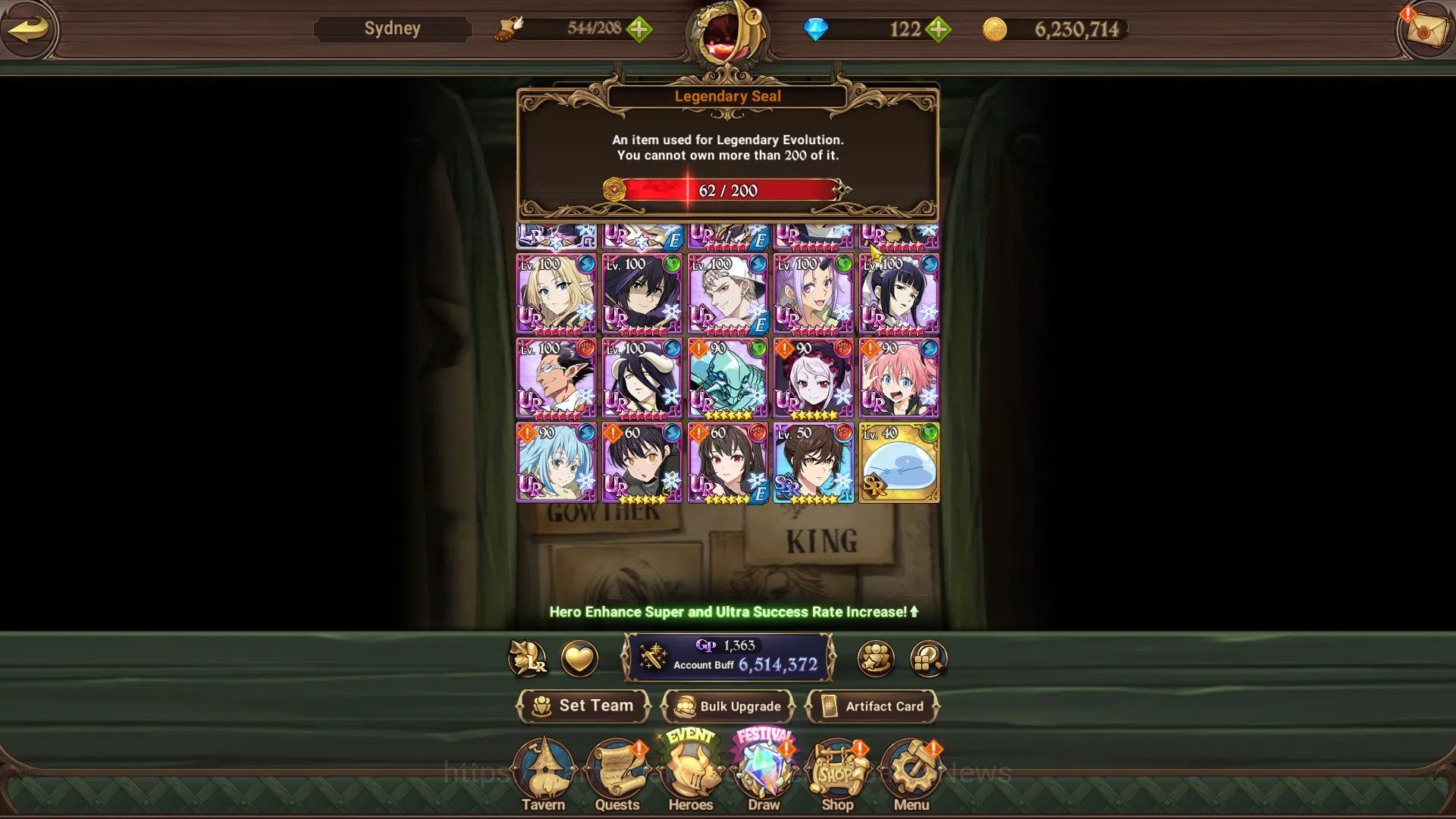 The Seven Deadly Sins: Grand Cross Accounts Midgame Asia|6,5M CC|5 LR+11 UR+Many 4