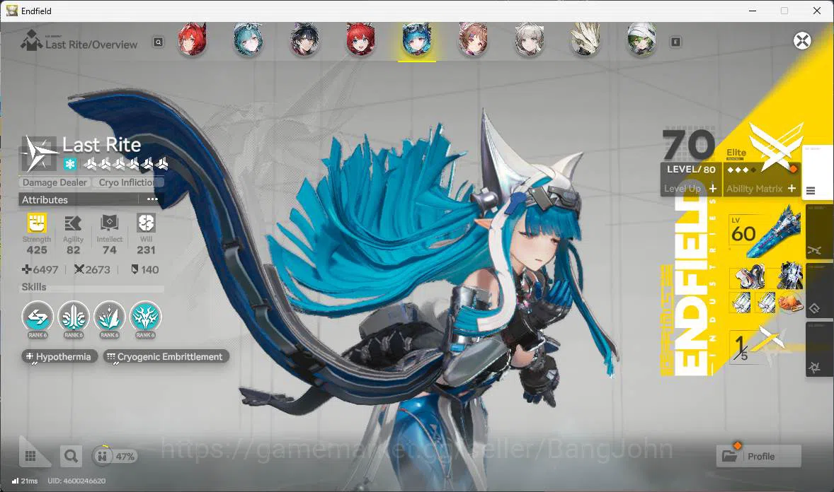 Arknights: Endfield Accounts ASIA |LVL 59, Yvonne p1sign, Gilberta sign, Laevat image 11