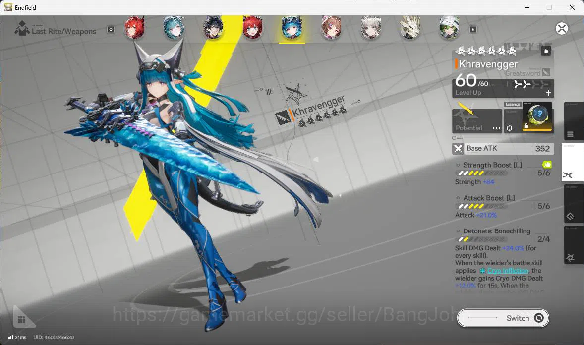 Arknights: Endfield Accounts ASIA |LVL 59, Yvonne p1sign, Gilberta sign, Laevat image 12