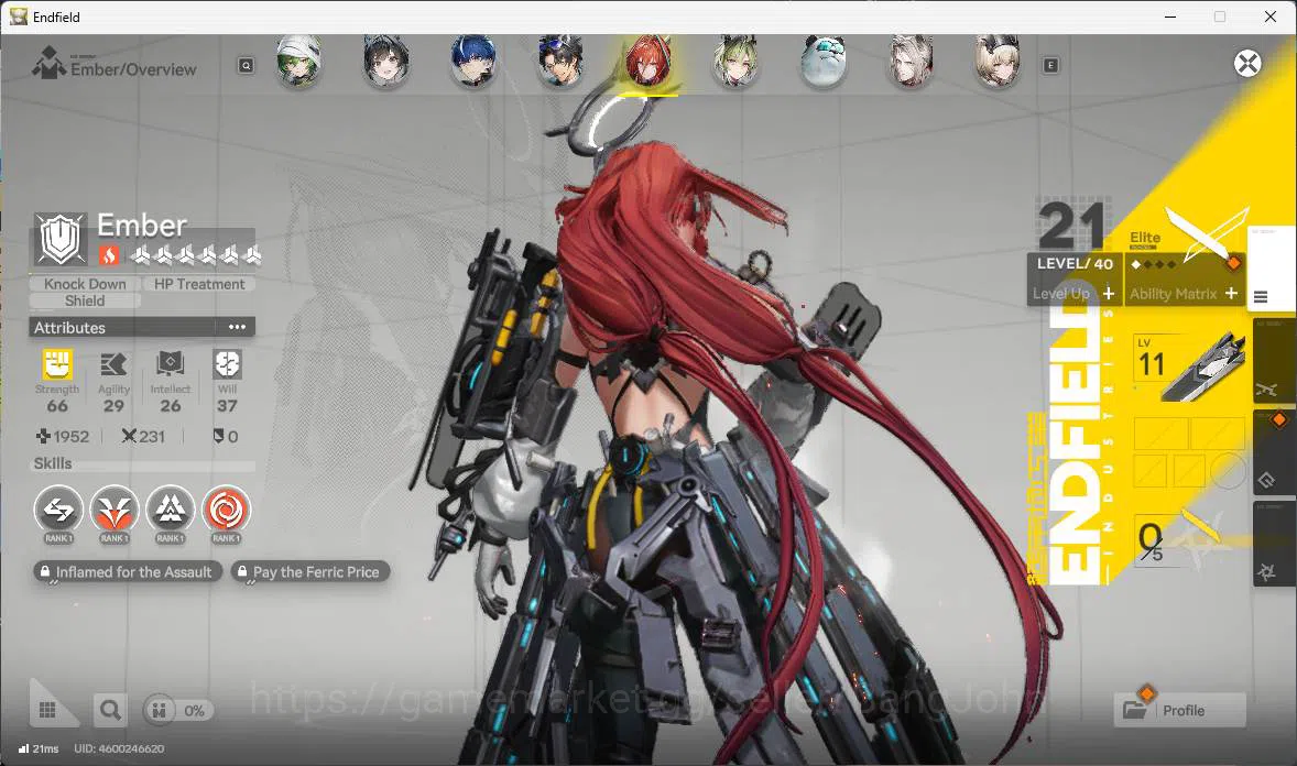 Arknights: Endfield Accounts ASIA |LVL 59, Yvonne p1sign, Gilberta sign, Laevat image 15