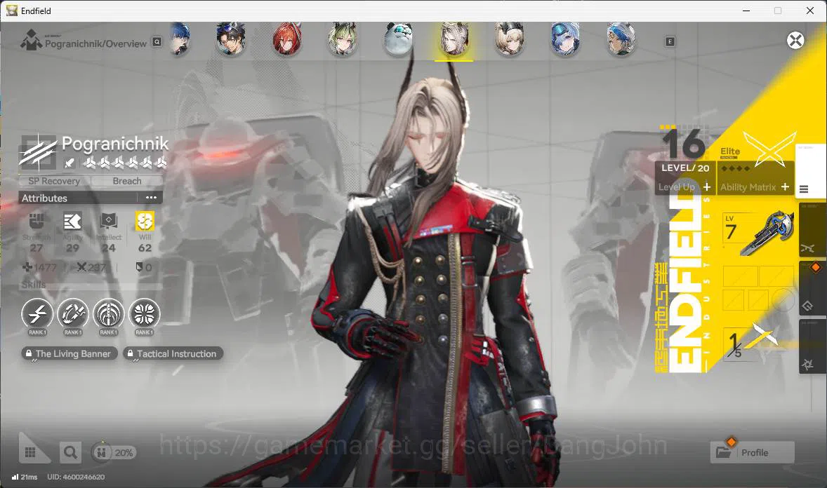 Arknights: Endfield Accounts ASIA |LVL 59, Yvonne p1sign, Gilberta sign, Laevat image 17