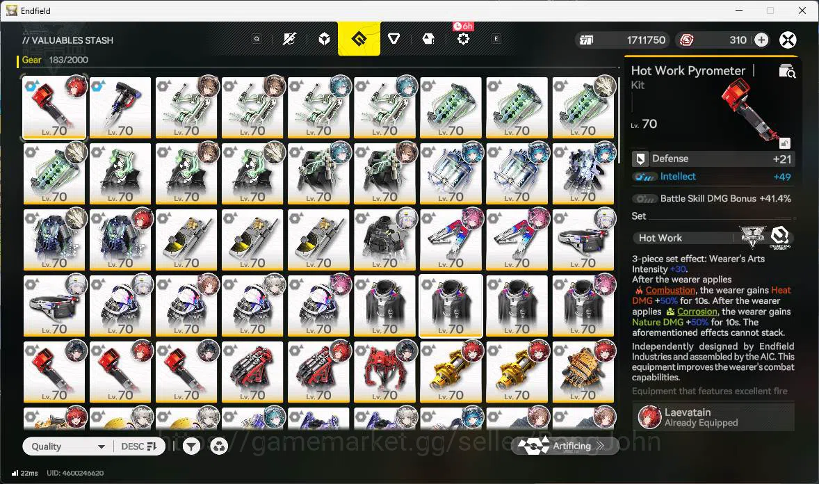 Arknights: Endfield Accounts ASIA |LVL 59, Yvonne p1sign, Gilberta sign, Laevat image 20