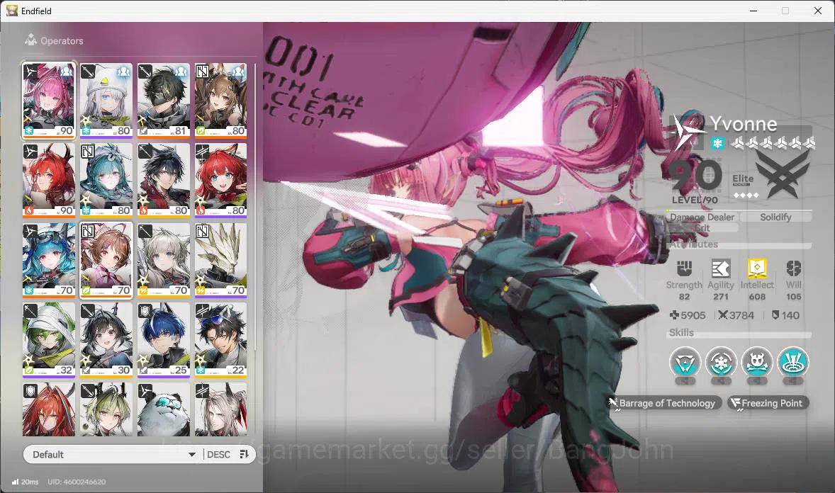 Arknights: Endfield Accounts ASIA |LVL 59, Yvonne p1sign, Gilberta sign, Laevat image 3