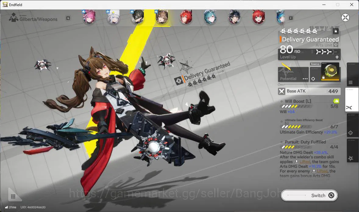 Arknights: Endfield Accounts ASIA |LVL 59, Yvonne p1sign, Gilberta sign, Laevat image 8