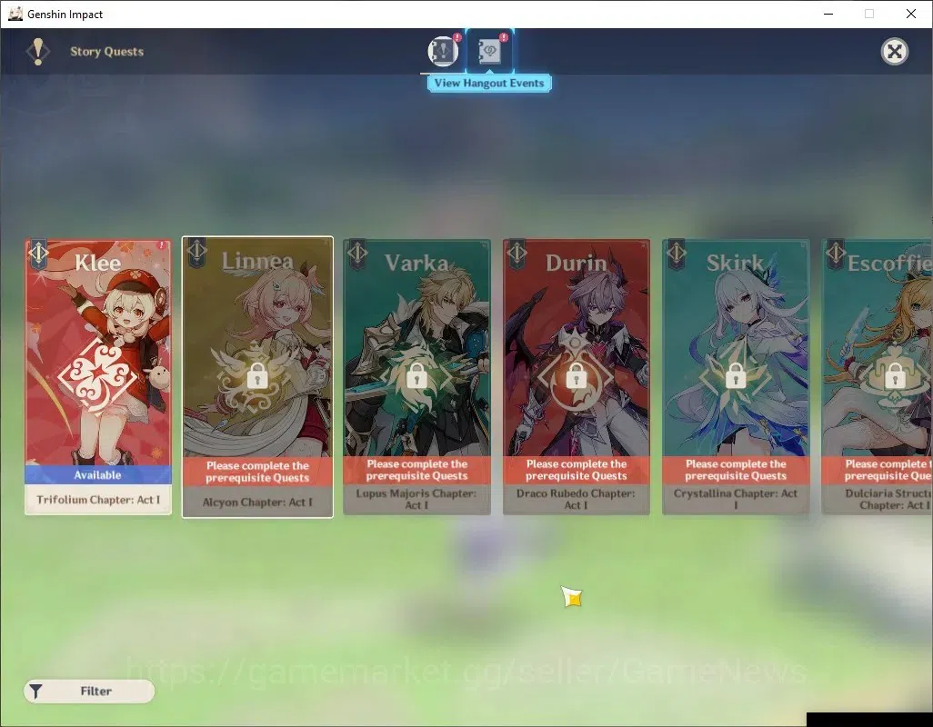 Genshin Impact Accounts ASIA |AR37 |1 Limited Nicole |Low Explore Map |Unl image 10