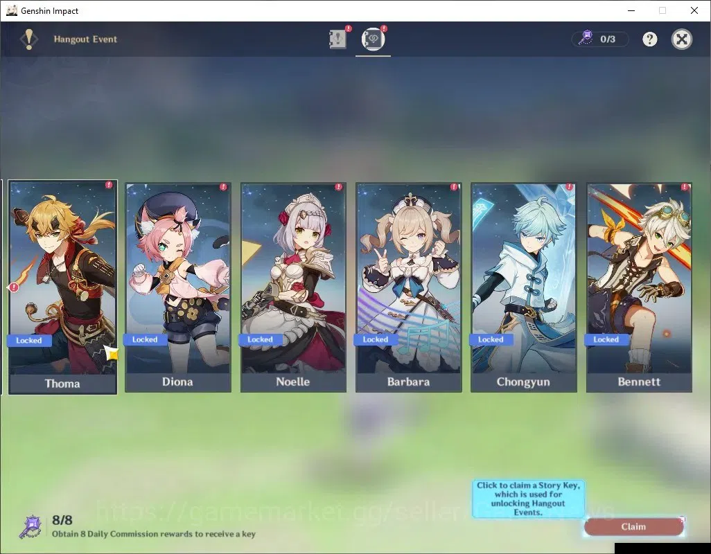 Genshin Impact Accounts ASIA |AR37 |1 Limited Nicole |Low Explore Map |Unl image 11