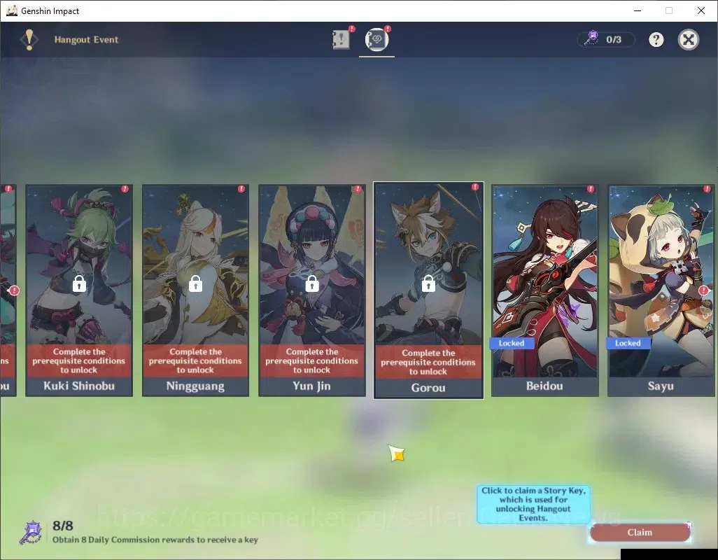 Genshin Impact Accounts ASIA |AR37 |1 Limited Nicole |Low Explore Map |Unl image 12