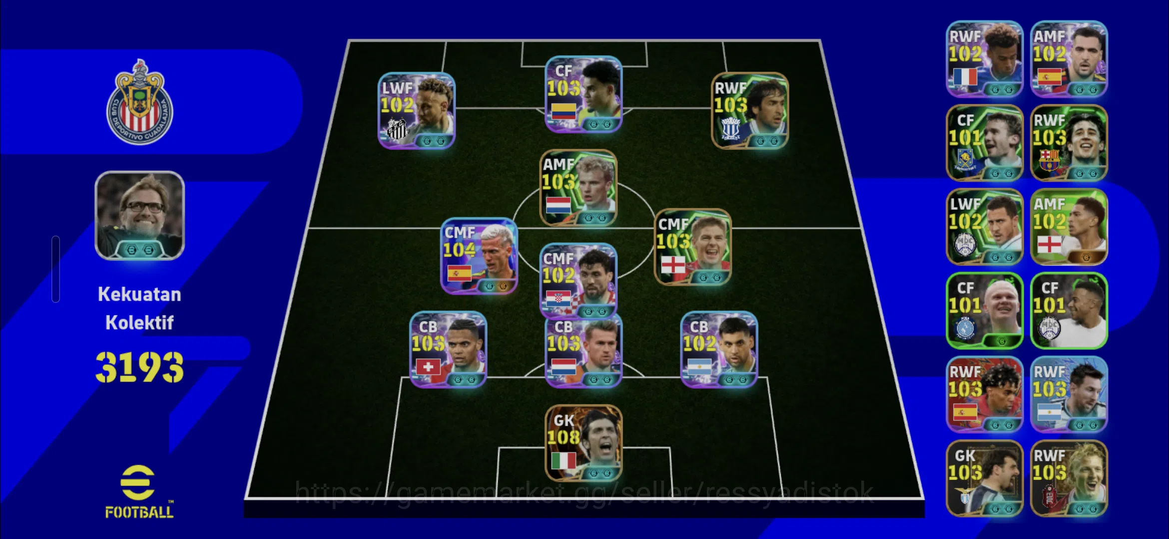 eFootball Accounts Legends & Iconic Players EFOOTBALL 2026 | BIGTIME BUFFON,NEYMAR JR,D BERGKAMP,DANI OLMO NEW,S 1