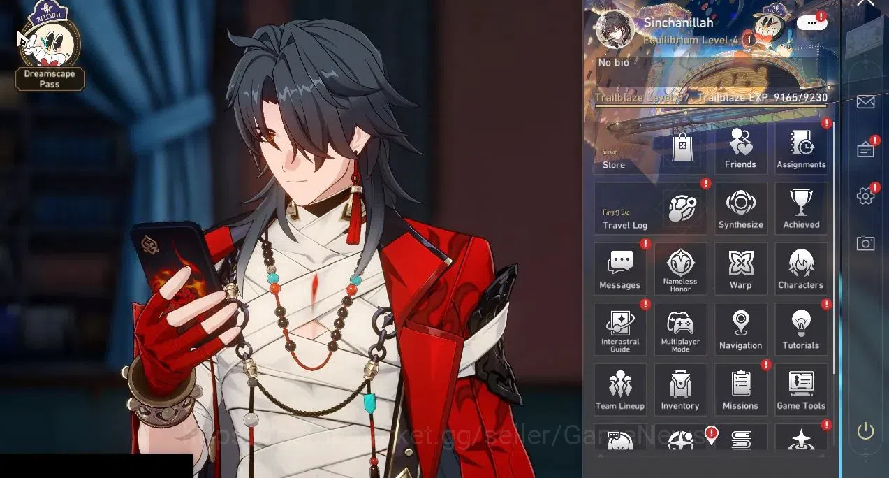 Honkai Star Rail Accounts Others Asia|TL 57|9 Limited|(Mortenax Blade E2,Archer)+Sign Huohuo E1,Sparkle,Saber,DH Terrae 1