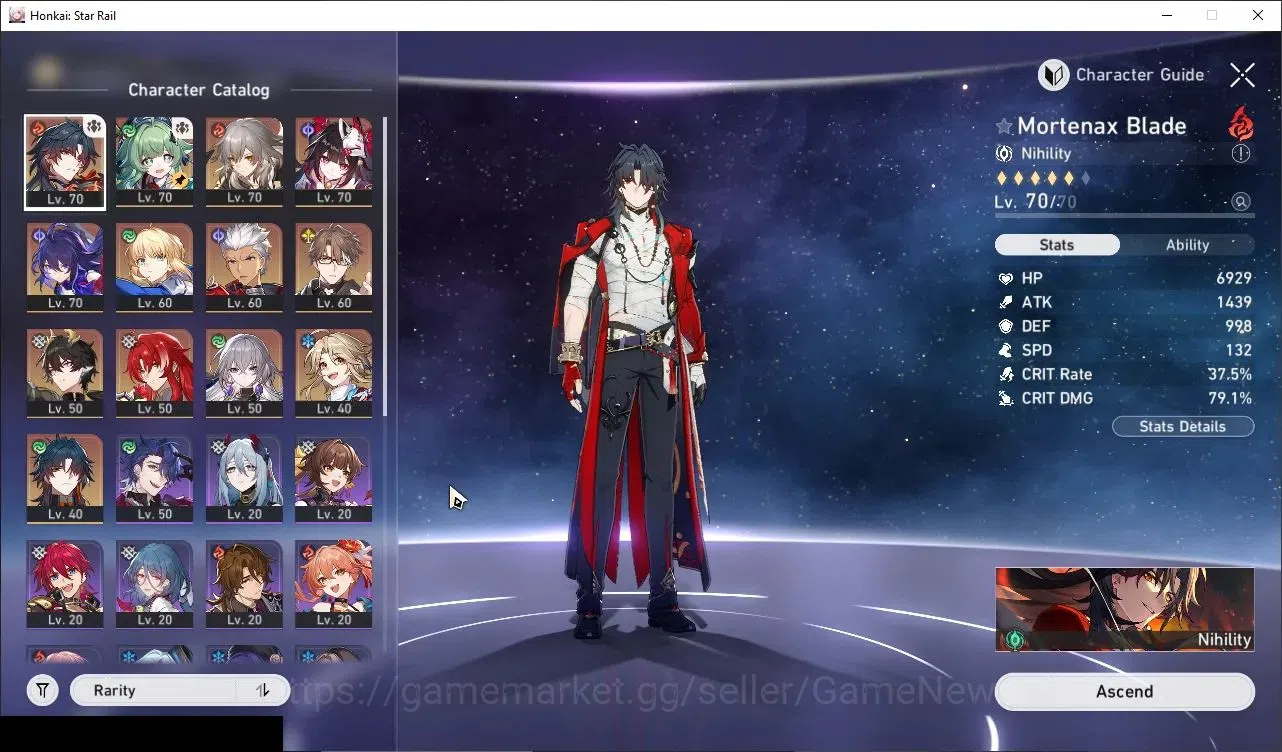 Honkai Star Rail Accounts Others Asia|TL 57|9 Limited|(Mortenax Blade E2,Archer)+Sign Huohuo E1,Sparkle,Saber,DH Terrae 4