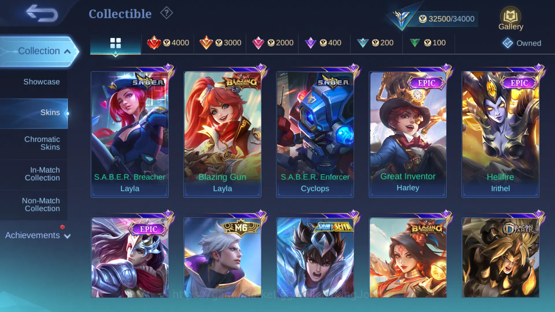 Mobile Legends: Bang Bang Accounts Hero 124 | Skin 180 | KOF Karina | Blazing Layla , image 6