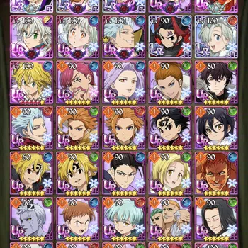 The Seven Deadly Sins: Grand Cross Accounts Midgame Asia CC 4.2M|626 Diamon|5LR+8UR: Nemesis Meliodas 6/6 + 3 Costums