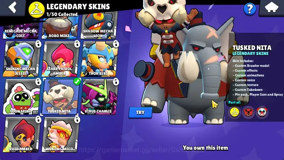 Brawl Stars Accounts 1005 Trophy | 17 Brawler 3 Max Lvl [Shelly,Nita,Ti image 11