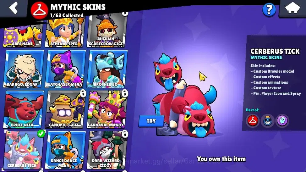 Brawl Stars Accounts 1005 Trophy | 17 Brawler 3 Max Lvl [Shelly,Nita,Ti image 12