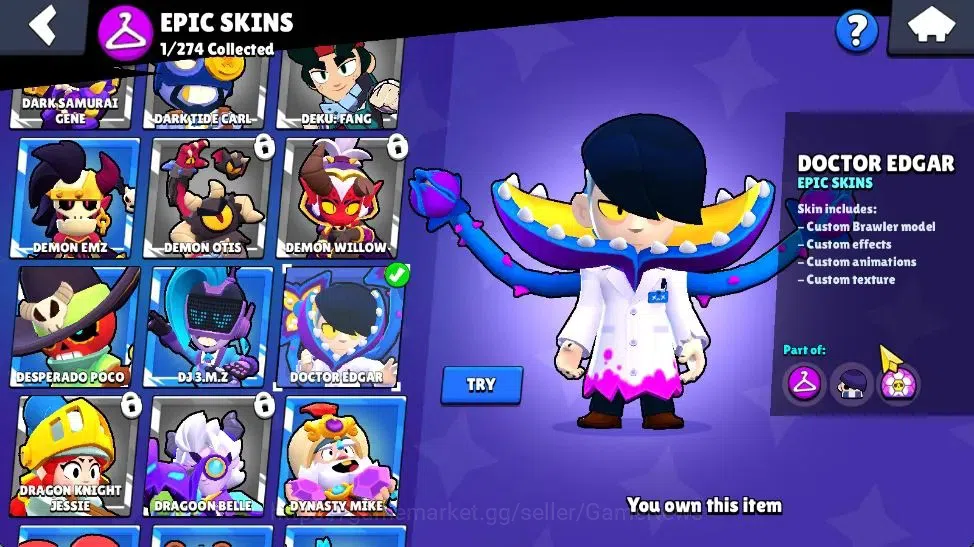 Brawl Stars Accounts 1005 Trophy | 17 Brawler 3 Max Lvl [Shelly,Nita,Ti image 13