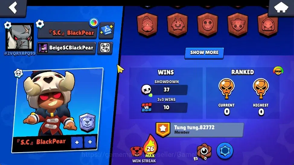 Brawl Stars Accounts 1005 Trophy | 17 Brawler 3 Max Lvl [Shelly,Nita,Ti image 3