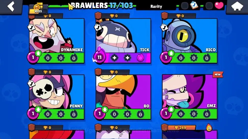 Brawl Stars Accounts 1005 Trophy | 17 Brawler 3 Max Lvl [Shelly,Nita,Ti image 9