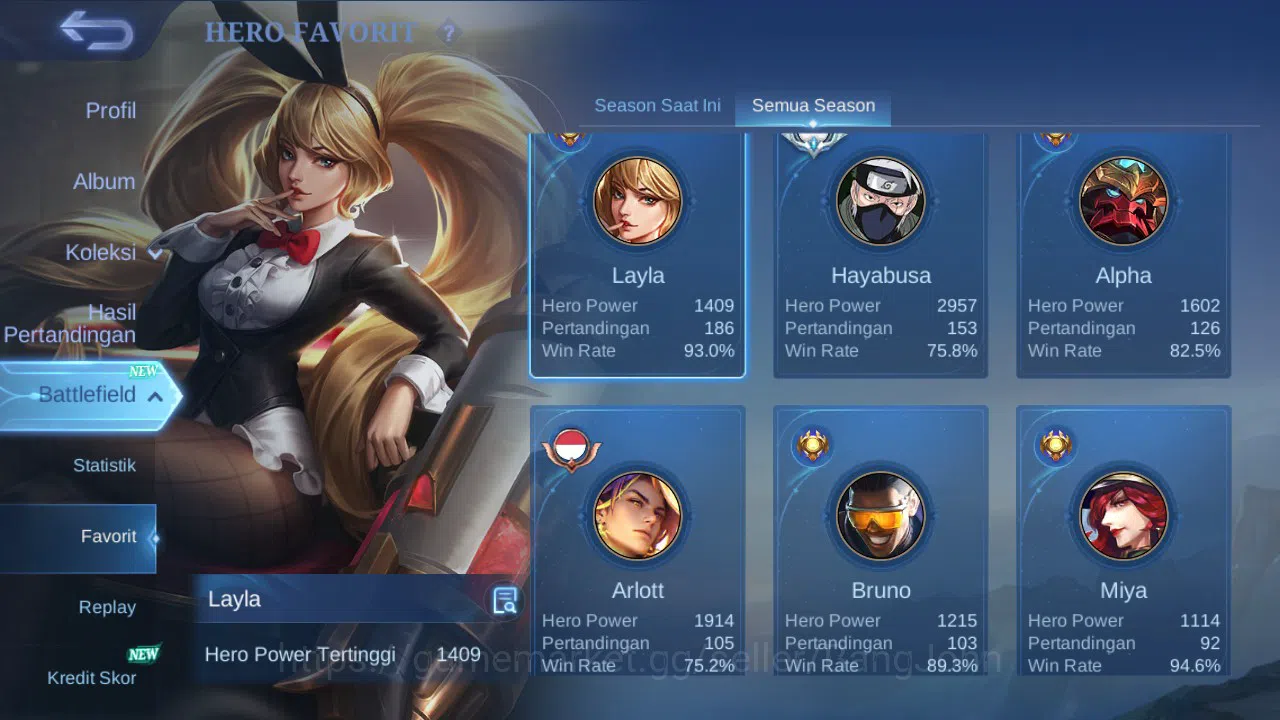 Mobile Legends: Bang Bang Accounts GLOBAL Hero 68 Skin 183 Kakashi|Aspirant Guin Chan image 11