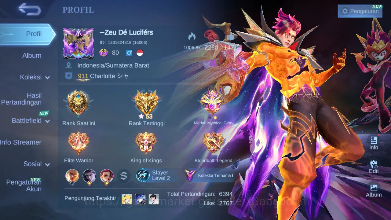 Mobile Legends: Bang Bang Accounts GLOBAL Hero 132 Skin 280 | Prime Claude Beatrix |  image 16
