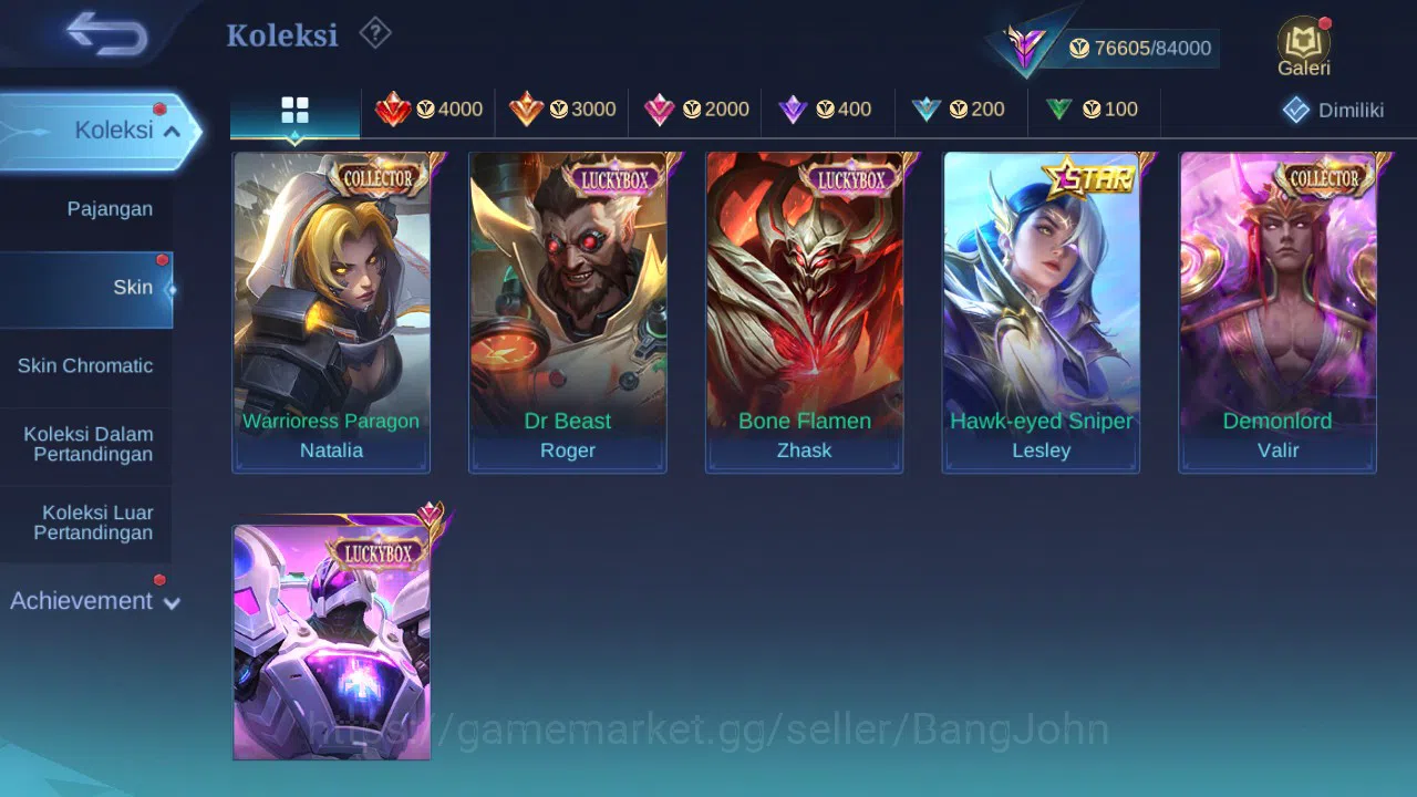 Mobile Legends: Bang Bang Accounts GLOBAL Hero 132 Skin 280 | Prime Claude Beatrix |  image 2