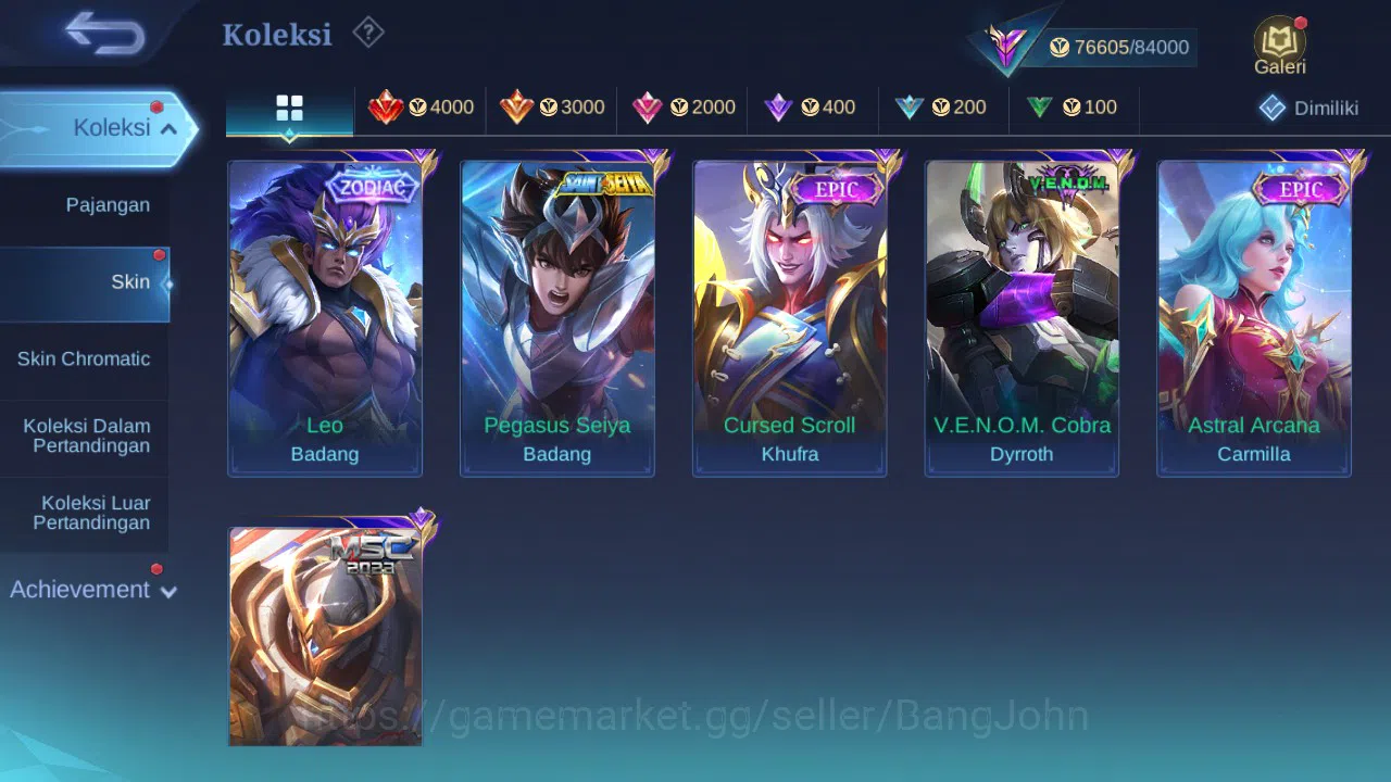 Mobile Legends: Bang Bang Accounts GLOBAL Hero 132 Skin 280 | Prime Claude Beatrix |  image 9