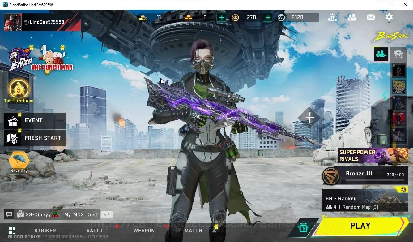 Blood Strike Accounts Collab Skin ASIA|ETERNAL Kala-Whisper Lv2 | Legendary MP5-Embrance| Lvl 11|NetEase(BLS5488) 1