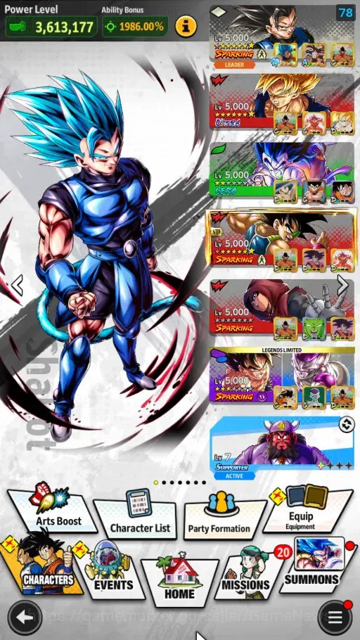Dragon Ball Legends Accounts 361M Total Power|LV 156|1LR+4UL+10LL|Broly:Fury,SS image 2