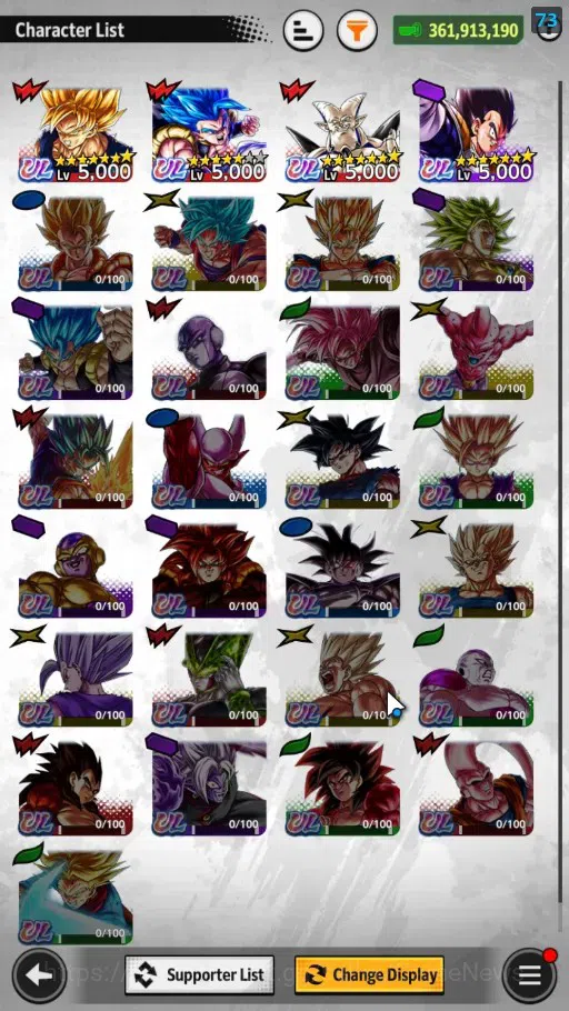 Dragon Ball Legends Accounts 361M Total Power|LV 156|1LR+4UL+10LL|Broly:Fury,SS image 4