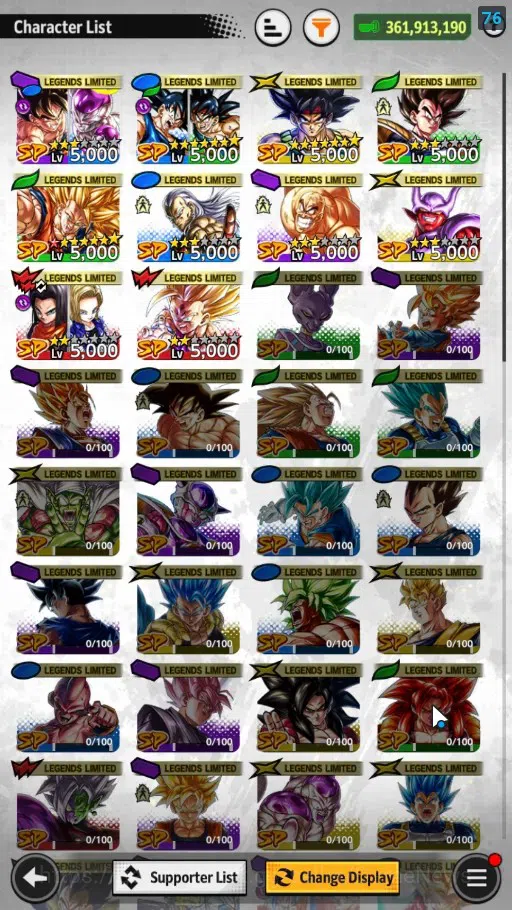 Dragon Ball Legends Accounts 361M Total Power|LV 156|1LR+4UL+10LL|Broly:Fury,SS image 5