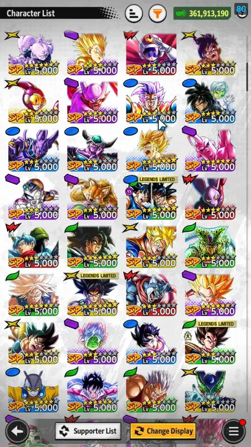 Dragon Ball Legends Accounts 361M Total Power|LV 156|1LR+4UL+10LL|Broly:Fury,SS image 7