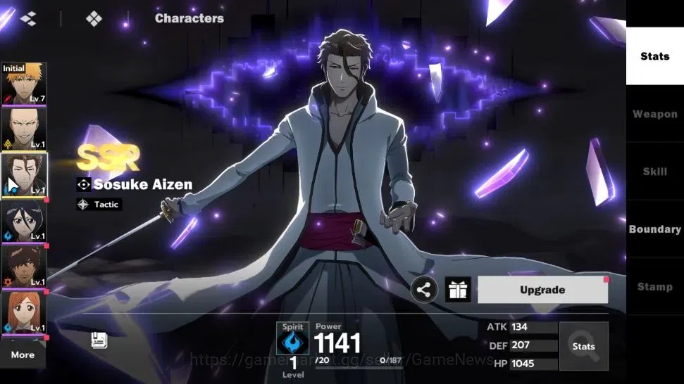 BLEACH: Soul Resonance Accounts Crunchyroll NA |Fresh Starter LV 3|2 SSR Sosuke Ai image 3