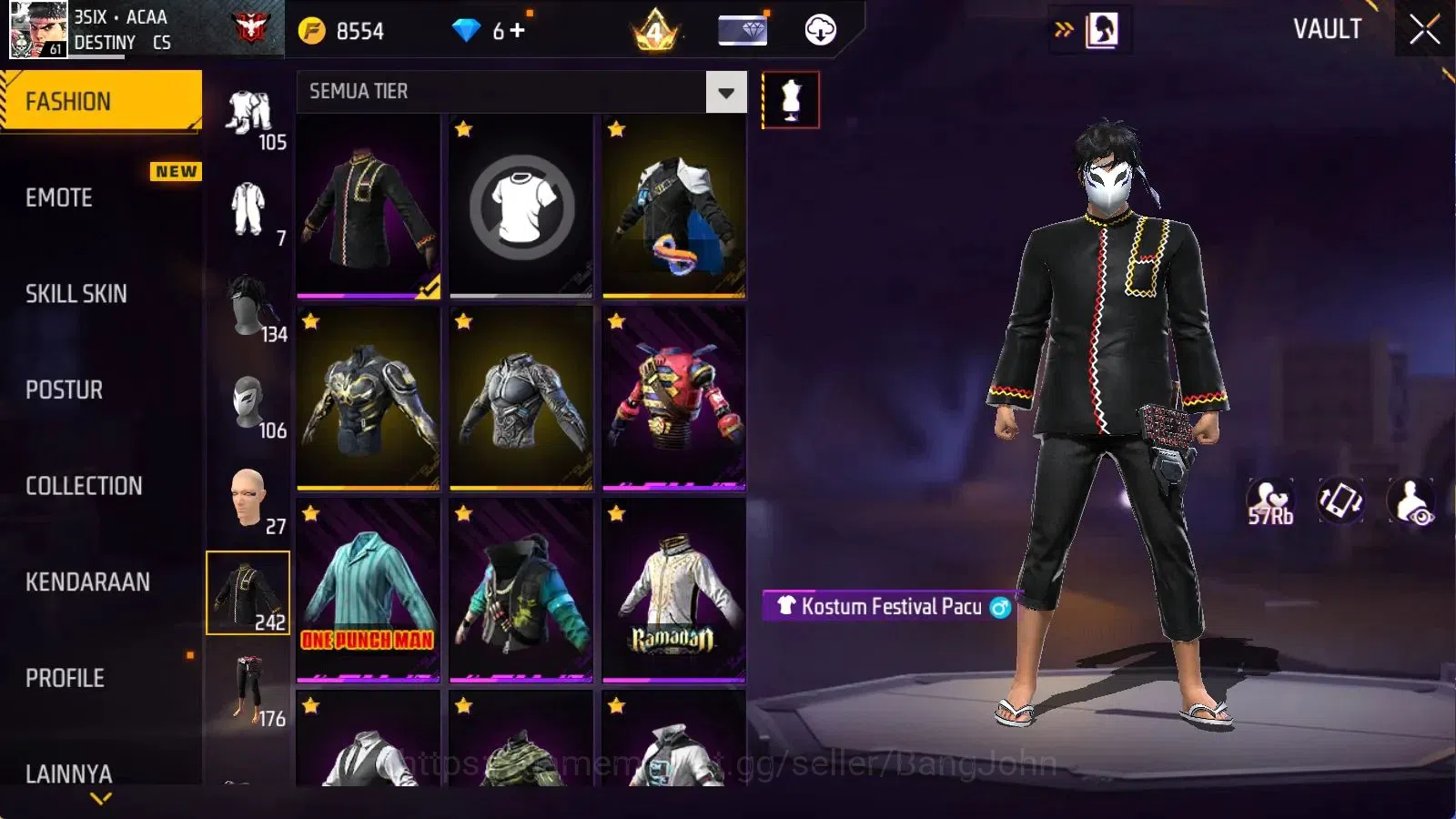Free Fire Accounts Indonesia | 5 Evo(AK47 Blue Flame Dr Lv7,FAMAS Dem image 13